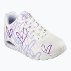 SKECHERS women's shoes JGoldcrown Uno Spread The Love white/light purple