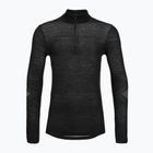 Men's Smartwool Intraknit Thermal Merino Base Layer 1/4 Zip black/white thermal sweatshirt