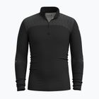 Men's Smartwool Intraknit Thermal Merino Base Layer 1/4 Zip black/white thermal sweatshirt