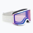 Smith Squad white vapor/chromapop pro photochromic blue mirror ski goggles