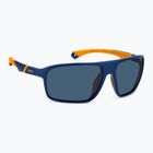 Men's Polaroid PLD 7058/S matte blue/blue polarised high contrast sunglasses