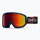 Ski goggles Smith Transfer S3 midnight geo alpine/red solx mirror antifog