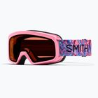 Children's ski goggles Smith Rascal Jr S2 bright pink lofi butterfly/rose copper antifog