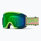 Ski goggles Smith Squad S2 slime static shag/chromapop everyday green mirror