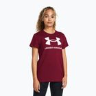 Under Armour women's Rival logo t-shirt cardinal/white