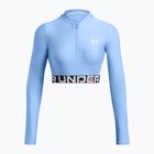 Women's Under Armour Heat Gear Rib 1/4 Zip training top horizon blue/white