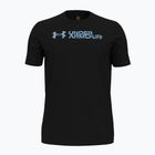 Men's Under Armour Sliced Wordmark 60/40S black/horizon blue training shirt