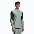 Men's football sweatshirt Under Armour Challenger Pro 1/4 Zip silica green / black / sonic yellow