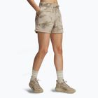 Women's shorts Under Armour Project Rock Terry city khaki / hyper green