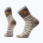 Socks Smartwool Hike Targeted Cushion Bear Stripe Mid Crew ash