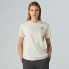 The North Face women's Box Nse Relaxed white dune/slate moss t-shirt