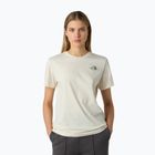 The North Face women's Box Nse Relaxed white dune/slate moss t-shirt