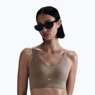Training bra Nike Alate Medium Support Longline mink brown/white