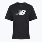 Women's T-shirt New Balance Sport Jersey Relaxed Logo black/white