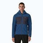 Men's softshell jacket Patagonia R2 TechFace Hoody clement blue