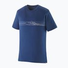 Men's T-shirt Patagonia Cap Cool Merino Blend Graphic Shirt strata stripe / clement blue