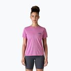 Women's T-shirt Patagonia Cap Cool Daily Graphic Shirt '73 skyline / brisk purple x-dye