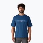 Men's T-shirt Patagonia Cap Cool Daily Graphic Shirt '73 text logo / clement blue x-dye