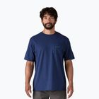 Men's Patagonia Boardshort Logo Pocket T-shirt Responsibili clement blue