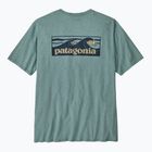 Men's T-shirt Patagonia Boardshort Logo Pocket Responsibili blue sage