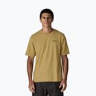 Men's T-shirt Patagonia Flying Fish Responsibili Tee limestone yellow/heritage fitz
