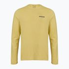 Men's longsleeve Patagonia Cap Cool Daily Boardshort Logo LS limestone yellow - Light Limestone yellow x-dye