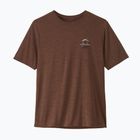 Men's T-shirt Patagonia Cap Cool Daily Great Waves berm brown - light berm brown x-dye