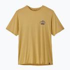 Men's T-shirt Patagonia Cap Cool Daily Great Waves limestone yellow - light limestone yellow x-dye
