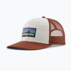 Baseball cap Patagonia P-6 Logo Trucker Hat white w/rusty red
