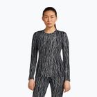 Women's trekking longsleeve Icebreaker Merino 260 Tech Vertex Crewe Delta Lines AOP black/snow/j