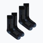 Women's ski socks Icebreaker Merino Ski+ Medium OTC 2 Pack black/dawn/graphite