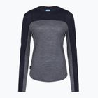 Women's longsleeve icebreaker Merino 125 Cool-Lite Sphere Tee CB midnnavy hthr/midnnavy/cb