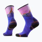 Women's socks Smartwool Hike Mountain Sunrise Print Crew deep navy