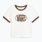 Women's T-shirt Vans Center Chest Ringer Tee egret