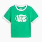 Women's T-shirt Vans Center Chest Ringer Tee vivid verdant