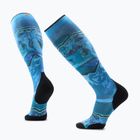 Ski socks Smartwool Ski Targeted Cushion Storm Peak Print OTC nightfall blue
