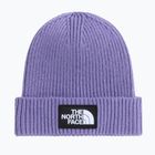Winter hat The North Face Logo Box Cuffed grounded plum