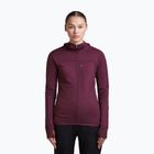 Women's trekking sweatshirt Icebreaker Merino 300 Realfleece Descender Zip Hoodie dark berry