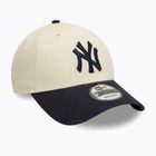New Era Colourblock 9Forty New York Yankees baseball cap light beige