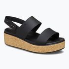 Women's Crocs Brooklyn Cork Low Wedge sandals black/black