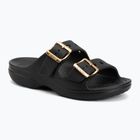 Women's slides Crocs Saturday Metallic Buckle black