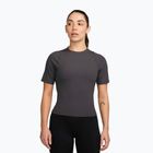 Women's T-shirt Nike Zenvy Rib Dri-Fit thunder grey/white