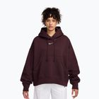 Women's sweatshirt Nike Sportswear Phoenix Fleece Oversized burgundy crush/sail