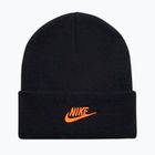 Children's winter hat Nike Peak black/safety orange