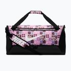 Training bag Nike Brasilia 9.5 Aop 60 l black/pink foam/white
