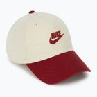 Baseball cap Nike Club Unstructured Futura Wash light khaki/team crimson/team crimson