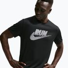 Men's running top Nike Miler Dri-Fit UV black/white
