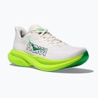 Men's running shoes HOKA Mach 6 white/neon lime