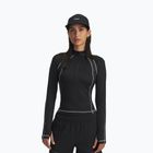 Women's training longsleeve Under Armour ColdGear Textured 1/2 Zip black/white/metalic silver