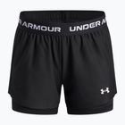 Children's training shorts Under Armour UA Tech Play Up 2IN1 Shorts black/black/white